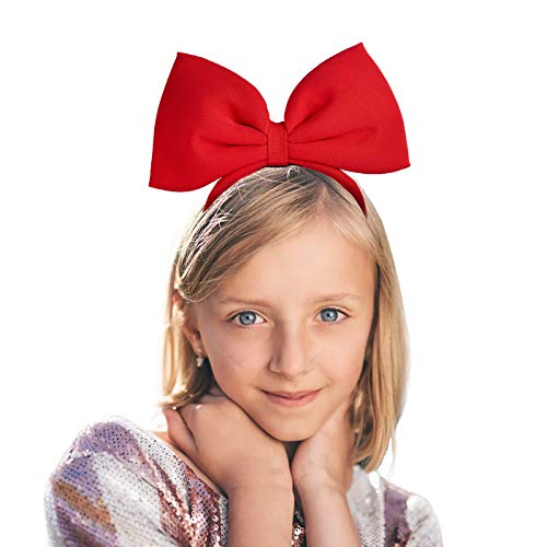 Bow Headband Red Bowknot headband Big Bow Headdress for Girls and Women, Christmas Hair Hoop Headwear Hair Accessories for Party, Cosplay and Costume - Thumbnail 4