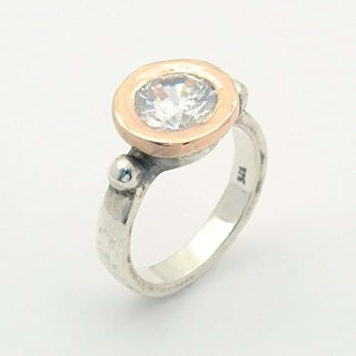 Gold Wedding Band And Silver Engagement Ring Pictures