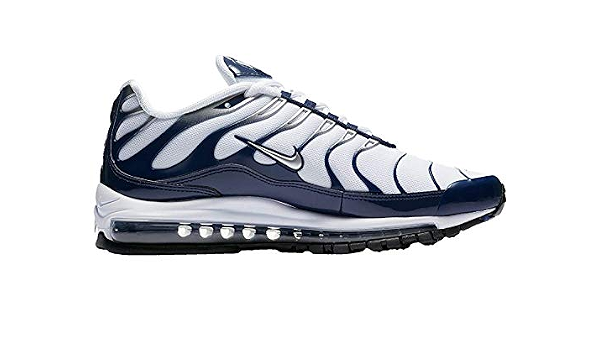 Amazon.com: Nike Air Max 97 - Zapatillas de correr para hombre, nailon,  color gris/metálico, plateado/azul marino : Ropa, Zapatos y Joyería