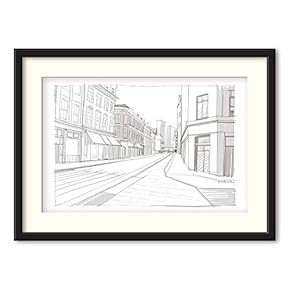 Black Paper Framed Canvas Wall Art for Living Room, Bedroom Black and White Structure Canvas Prints for Home Decoration Ready to Hanging - 23x31 inches