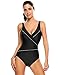 Ekouaer Womens One Piece Swimsuit Tummy Control Monokini Bathing Suit