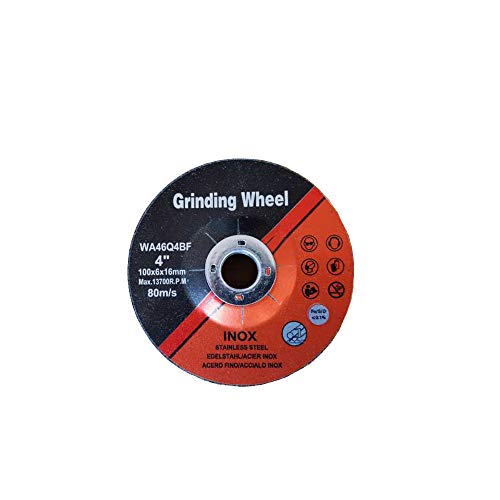 25-Pack 4.5" Grinding Wheels For Metal | 1/4" Thick, 7/9" Arbor, Aggressive Removal For Steel & Welds