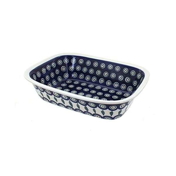 Polish Pottery Boleslawiec Oven Dish, Crumble, 18.3cm x 25cm in LEAF