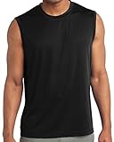 Yoga Clothing For You Mens Sleeveless Moisture Wicking Black Tee