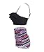 Vintage High Waist Floral Women's Bikini Set Strappy Push Up-X030-BKTFB3, Black L