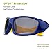RIVBOS Kids Sunglasses with Strap Polarized UV Protection Flexible Rubber Shades for Boys Girls RBK003