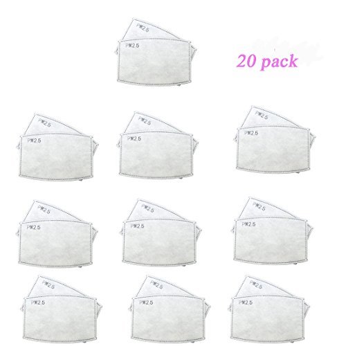 Childs kids PM2.5 N95 Activated Carbon Filter Face Mask 40 Filters