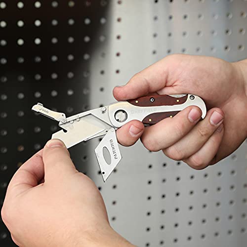 Sheffield 12818 Ultimate Lock Back Utility Knife with Leather Sheath