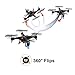 Drone with Camera Live Video Detachable RC Quadcopter with 2 Batteries 2.0MP FPV WiFi 2.4GHz 6-Axis Gyro Headless Mode Altitude Hold One Key Return Remote Control Gravity Sensor DIY Helicopter