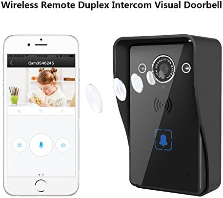 Wifi Wireless Video Doorbell,Night Vision, 2-Way Audio, HD Video, Motion Sensor, Door Camera,Waterproof Video,Intercom System, Unlocking, Door Phone, Support Onvif (EU PLUG)
