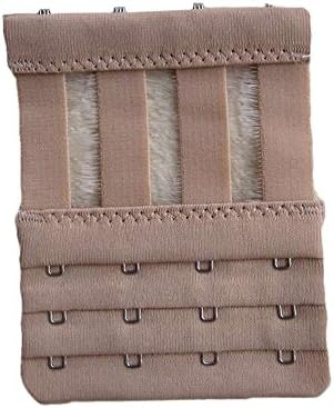 HKDK Women Bra Extender Bra Strap Extension 4 hooks 3 Rows skincolor with Elastic Band