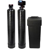 AFWFilters 5600sxt Whole House Water Softener Plus Upflow Carbon Filtration System, 10% crosslink resin and coconut shell carbon, 9"x48" tanks, 32,000 grain Fleck water softener, 1 cubic foot systems