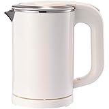 BonNoces Portable Electric Kettle - 0.5L Small Stainless Steel Travel Kettle - Quiet Fast Boil & Cool Touch - Perfect for Tra