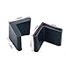 GLE2016 10 Pcs Rubber Black L Shaped Furniture Covers Angle Iron Foot Pads 25mm x 25mm (25mm x 25mm)