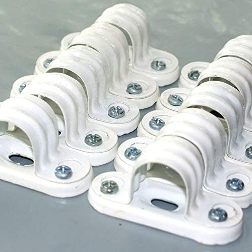 White Steel Spacer Bar Saddle for 20mm Conduit (10 Pack) | METPRO | SBS20WH