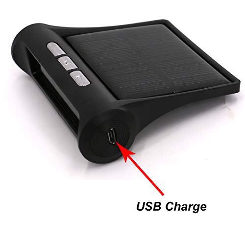 UTSAUTO TPMS Tire Pressure Monitoring System Solar Power with 4pcs Waterproof External Sensors Real-time Detection Tire Pressure Temperature Auto Security Alarm Systems