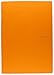 Fabriano EcoQua Notebook, Large, Staple-Bound, Lined, 38 Sheets, Orange