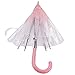 Clear Bubble Umbrella Half Automatic Flower Dome Shape Rain Umbrella