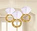 C L cooper life Bachelorette Party Decorations|Bridal Shower Supplies| Honeycomb Ring Hanging Decorations,Glitter Gold Diamond Ring,Perfect for Engagement Wedding Party and Bridal Shower