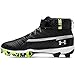 Under Armour Boys' Harper 3 Mid RM Jr. Baseball Shoe, Black (001)/White, 6