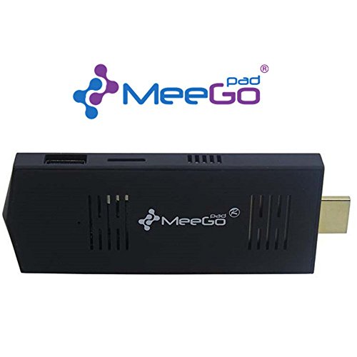MeeGOPad T02 Pocket Intel Compute Stick, Official Licensed Windows10 Home Version, Intel Z3735F Atom Quad Core 64bit CPU, 2Gb Ram, 32Gb Storage, HDMI Port, Bluetooth 4.0, Wifi, Mini PC(Black)
