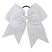QingHan 12Pcs 7.5 inch Cheer Bows Baby Girl Large Ponytail Holder Elastic Hair Ties