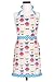 KAF Home Child's Hostess Extra Long Ties – Adjustable Bib Cupcake Apron-Machine Wash-Used in Kitchen, Gardening, Multicolor