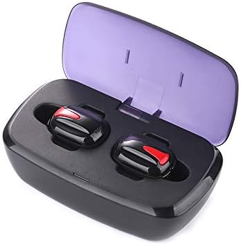 Wireless Headphones, Bluetooth Earbuds HiFi Stereo in-Ear Earphones with Mic, Waterproof & Sweat Proof Gym Sports Neckband Noise Cancelling Headsets,Red
