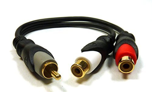 Philmore 6" fully shielded rca y adaptor, rca male…