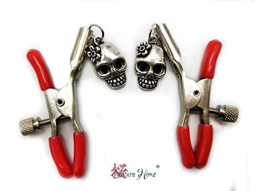 Sakura Hime Skull Heads Clips, 1 pair, Cosplay Decoration Clips, Nipple Clamps