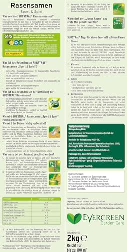 Substral Rasensamen Sport und Spiel, 2kg für 100m² - strapazierfähige Rasensaat-Mischung mit Grünfärbung gegen Vogelfraß 9