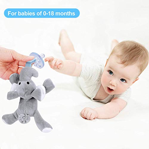 image for Angloria Baby Detachable Stuffed Animal for Pacifier Holder, Soft Plus