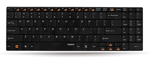 Rapoo E9070 2.4g Wireless Multimedia 5.6mm Ultra Slim Keyboard - Black