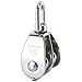 DasMarine 3 Pack M15 Double Pulley Block in 304 Stainless Steel Crane Swivel Hook Double Pulley Roller Loading (M15)