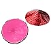 Reusable Sexy Silicone Bling Charming Adhesive Nipple Cover Pasties Bra(1pair) (Rounded-Sequined-Red)