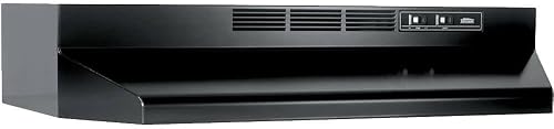 Broan-NuTone 413023 Ductless Range Hood Insert with Light, Exhaust Fan for Under Cabinet, 30-Inch, Black