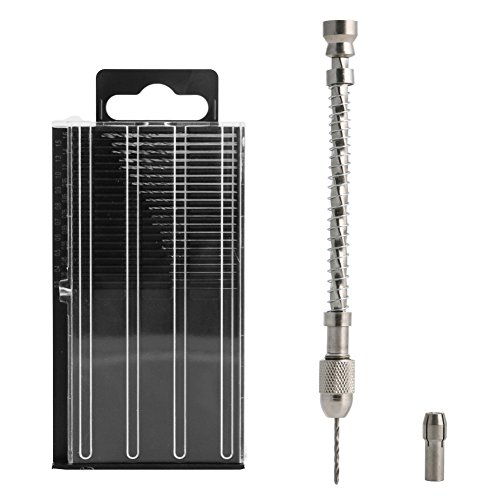 Mimgo Store Semi-automatic Mini Micro Spiral Hand Manual Drill Chuck Twist Bit Pin Vise Jewelry Tool Kit