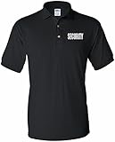 Peerless Security Silkscreen Front & Back Black Sport Polo (X-large)