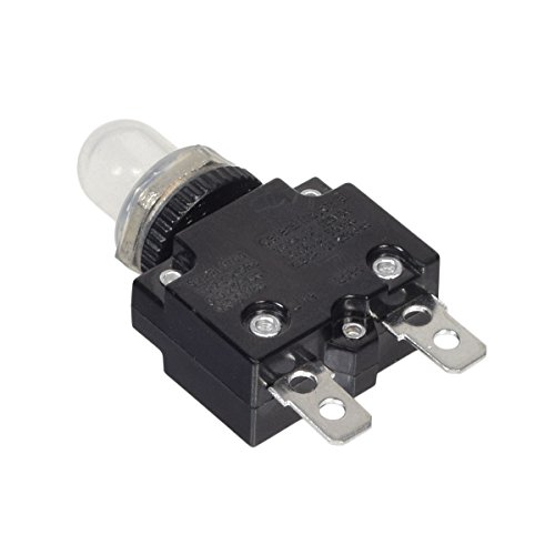 Monster Motion 32VDC 125/250VAC Push-Button Reset Circuit Breaker with 1/4" Tab Terminals (15 Amp)