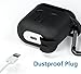 GiBot Airpods Case Holder Skin Protector for Apple Airpods Charging Case with Earhook,Necklace,Black