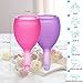 Comfortable Organic Menstrual Cups - Set of 2 Reusable Period Cups with FDA Certification, Medical Grade Silicone Moon Cup, Health Protection & Softness - Pink & Purple (Large)