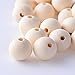 Sumind 50 Pieces 20 mm Wooden Beads Natural Wood Round Spacer Beads Craft Loose Beads for DIY Handmade Decorations