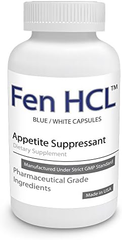 Fen HCL - FREE, Fast 2-3 day Shipping - Weightloss Appetite Suppressant Diet Aid - 60 Capsules - White/Blue Capsules (1 Month)