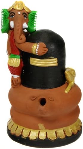 Terra-cotta Ganesh Statue on Shivling