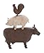 Deco 79 Polystone Farm Animals Decorative Sculpture Stacked Home Decor Statue, Accent Figurine 10