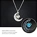OnairMall Luminous Series Moon Love Heart Pendant Necklace for Girls Fluorescent Necklace, Glow in The Dark (Blue)