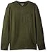 Amazon Essentials Men's Regular-Fit Crewneck T-Shirts, Long-Sleeve, Olive Heather, Size Medium, With Pocket