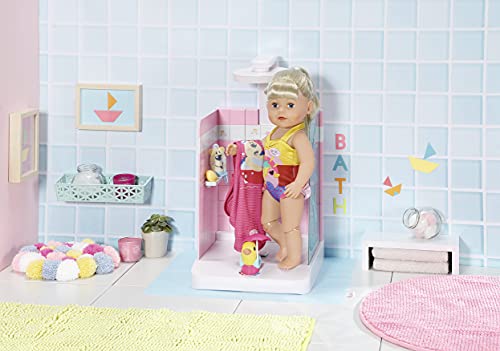 Baby Born Bath Walk-in Shower for 43cm Dolls - Easy for Small Hands ...