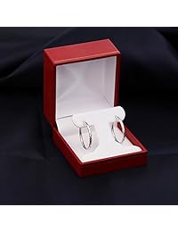 Pendientes de aro redondos de oro de 14 quilates con patrón de X, corte de diamante, diámetro de 1.0 in