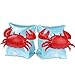 HeySplash Inflatable Arm Bands for Kids Floatation Sleeves Floats Tube Water Wings Swimming Arm Floats Cute, Crabby Blue